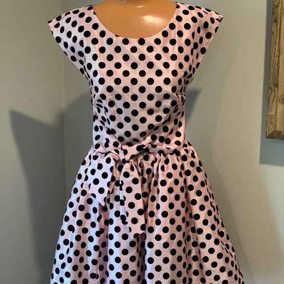 Pink Polka Dot Bow Party Dress -from ModCloth - Picture 5 of 8